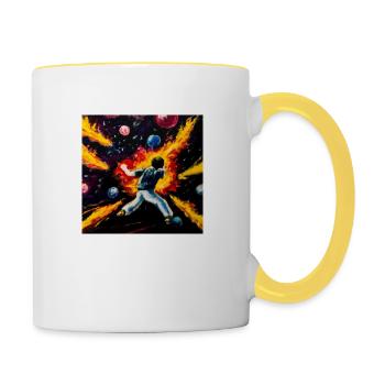 Bowling - Tasse zweifarbig - Weiß/Gelb - Rechts