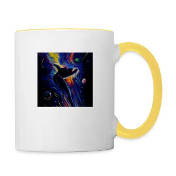 Bowling - Tasse zweifarbig - Weiß/Gelb - Rechts