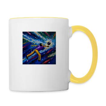 Bowling - Tasse zweifarbig - Weiß/Gelb - Rechts