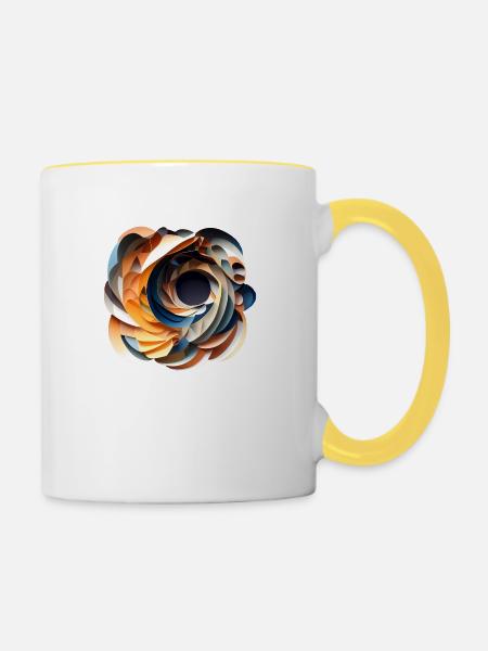 Future Blume - Tasse zweifarbig - Weiß/Gelb