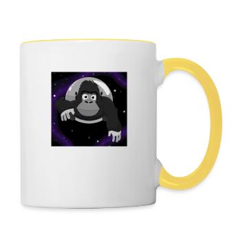 Mad monkey - Tasse zweifarbig - Weiß/Gelb - Rechts
