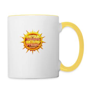 I’m a ray of sunshine - Tasse zweifarbig - Weiß/Gelb - Rechts