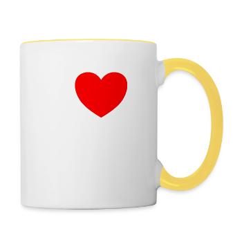 j’adore Bari - Mug contrasté - blanc/jaune - Droite