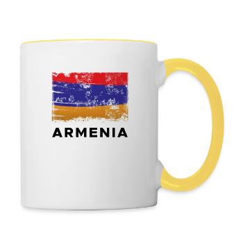 Armenia Flag - Tasse zweifarbig - Weiß/Gelb - Rechts