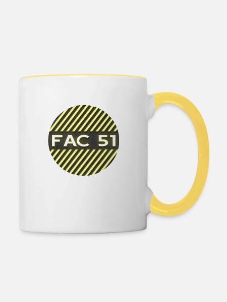 FAC51 - Tasse zweifarbig - Weiß/Gelb