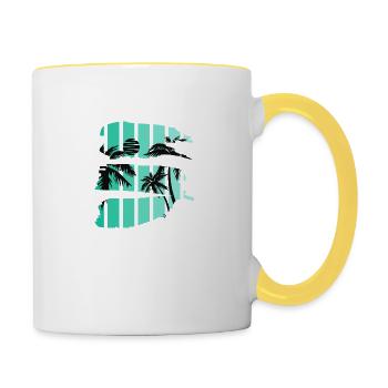 Sunset - Contrasting Mug - white/yellow - Right