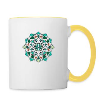 Oriental folklore - Contrasting Mug - white/yellow - Right