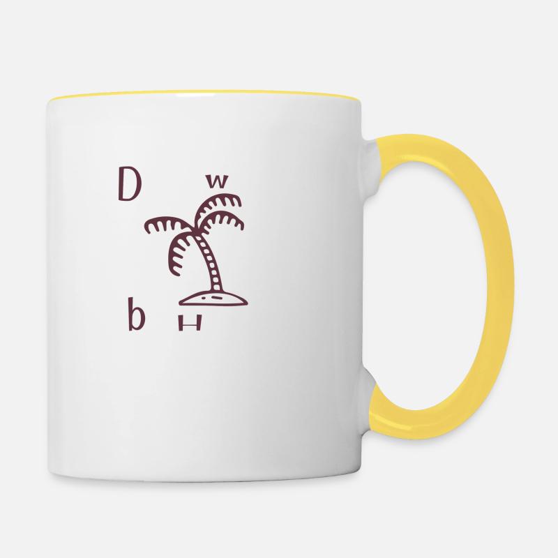 Dont worry be happy - Tasse zweifarbig - Weiß/Gelb