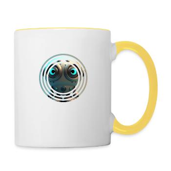 Dans le robot - Mug contrasté - blanc/jaune - Droite