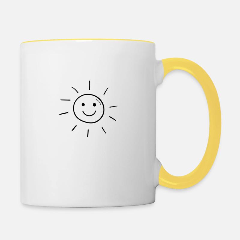 Soleil - Mug contrasté - blanc/jaune