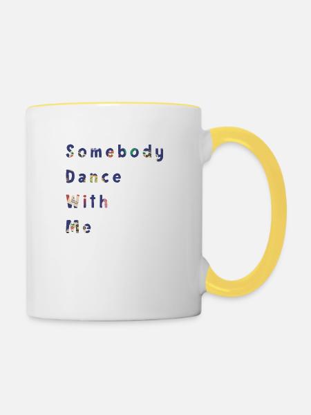 Somebody dance with me - Tasse zweifarbig - Weiß/Gelb