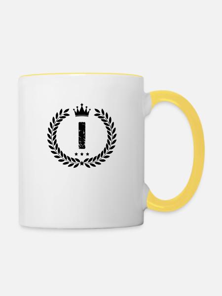 Wappen I - Tasse zweifarbig - Weiß/Gelb