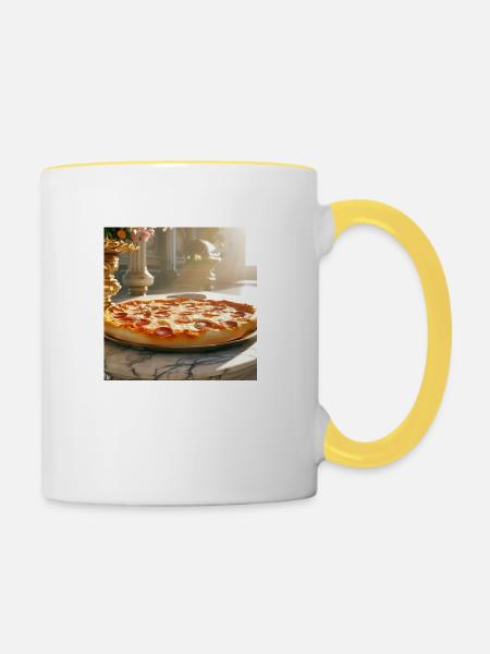 Pizza Lover Flavour - Tasse zweifarbig - Weiß/Gelb