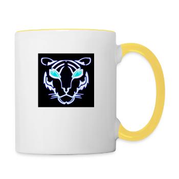 Tiger - Tasse zweifarbig - Weiß/Gelb - Rechts