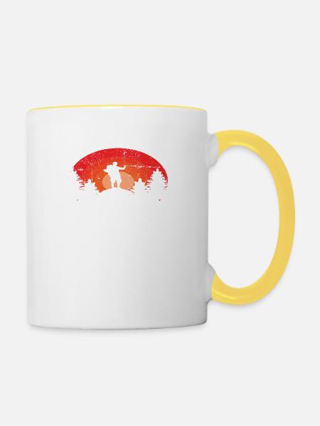 Hiking Dad - Tasse zweifarbig - Weiß/Gelb