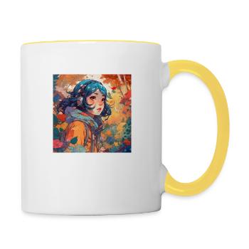 Kim die Tapfere - Tasse zweifarbig - Weiß/Gelb - Rechts