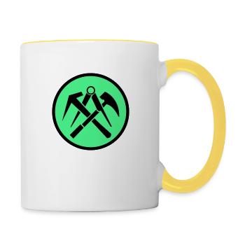 Roofer Symbol - Contrasting Mug - white/yellow - Right