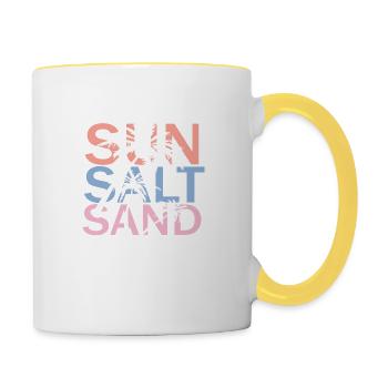 Sel de soleil Sable - Mug contrasté - blanc/jaune - Droite