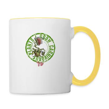 I Grow Carnivorous Plant - Contrasting Mug - white/yellow - Right