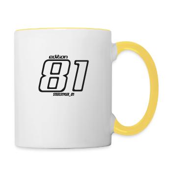 Edition 81 - Steelstyler_81 - Tasse zweifarbig - Weiß/Gelb - Rechts