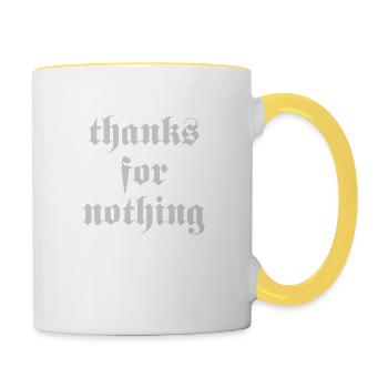 thanks - Contrasting Mug - white/yellow - Right