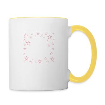 Let´s Honor the Brave - Tasse zweifarbig - Weiß/Gelb - Rechts