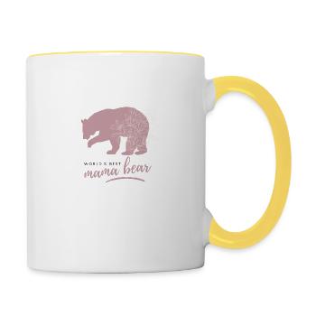 sidback unltd. - Mama bear - Tasse zweifarbig - Weiß/Gelb - Rechts