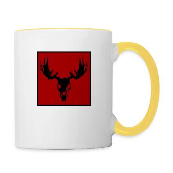 Saké d’orignal - Mug contrasté - blanc/jaune - Droite