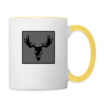 Saké d’orignal - Mug contrasté - blanc/jaune - Droite