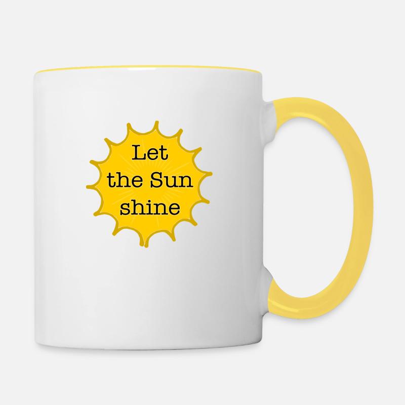 Let the Sun shine - Contrasting Mug - white/yellow