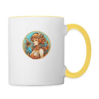 Beauty ex Machina 1 - Contrasting Mug - white/yellow - Right
