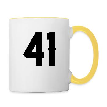41 - Tasse zweifarbig - Weiß/Gelb - Rechts