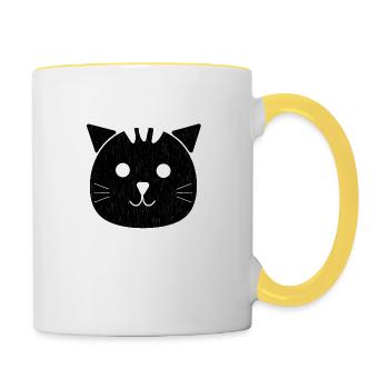The Little Cat Otto - Contrasting Mug - white/yellow - Right