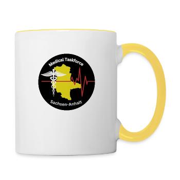 Medical Taskforce Sachsen-Anhalt - Tasse zweifarbig - Weiß/Gelb - Rechts