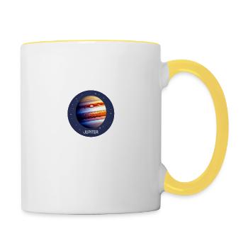 Planet Jupiter - Contrasting Mug - white/yellow - Right