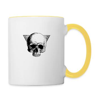 white noise - Contrasting Mug - white/yellow - Right