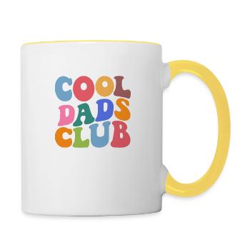 Cool Dads Club - Tasse zweifarbig - Weiß/Gelb - Rechts