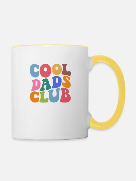 Cool Dads Club - Tasse zweifarbig - Weiß/Gelb