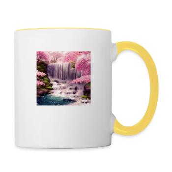 a super blick - Tasse zweifarbig - Weiß/Gelb - Rechts