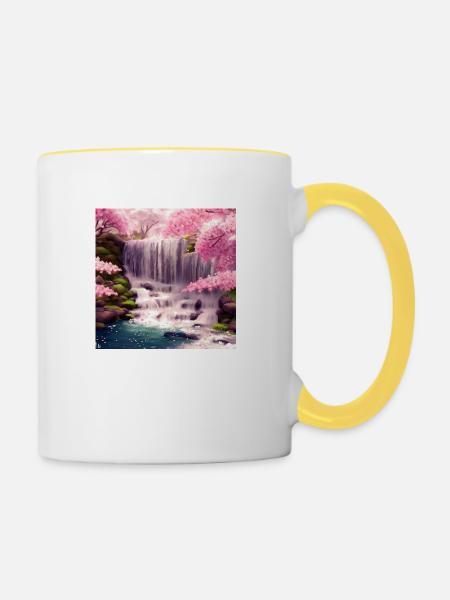 a super blick - Tasse zweifarbig - Weiß/Gelb