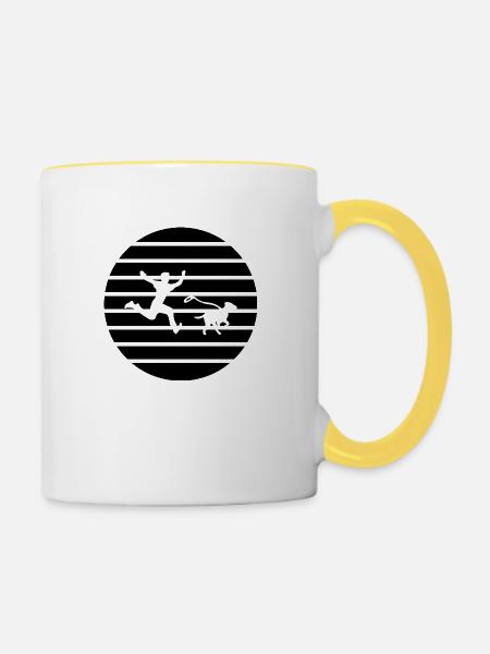 Hund Dog - Tasse zweifarbig - Weiß/Gelb