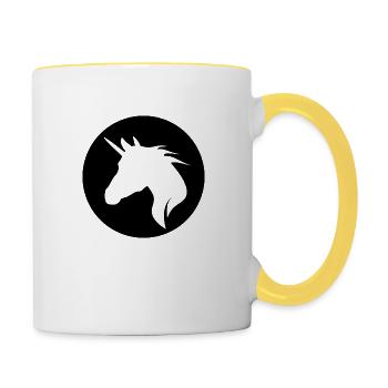 Embrace the Enchantment of Unicorns - Contrasting Mug - white/yellow - Right