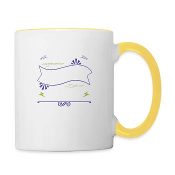 Safety Helmet Sabrina Carpenter Tshirts - Contrasting Mug - white/yellow - Right