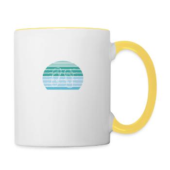 Life is better in Flip Flops - Tasse zweifarbig - Weiß/Gelb - Rechts