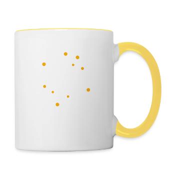 Danse Musique de danse - Mug contrasté - blanc/jaune - Droite