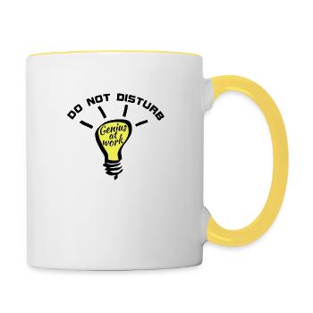 Do not disturb - Contrasting Mug - white/yellow - Right