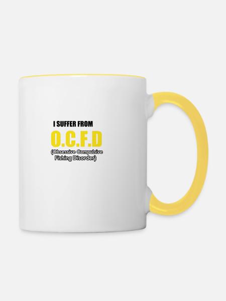FISHING - Tasse zweifarbig - Weiß/Gelb