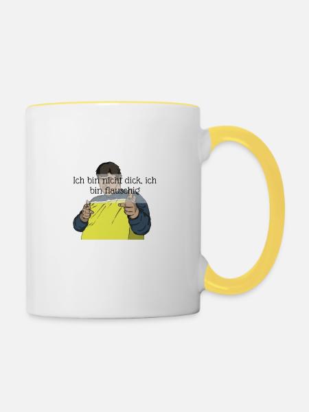 3 - Tasse zweifarbig - Weiß/Gelb