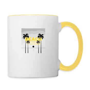 Beach 8 - Tasse zweifarbig - Weiß/Gelb - Rechts