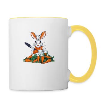 Rab le chef cuisinier - Mug contrasté - blanc/jaune - Droite